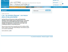 Tablet Screenshot of lalettredeleducation.fr